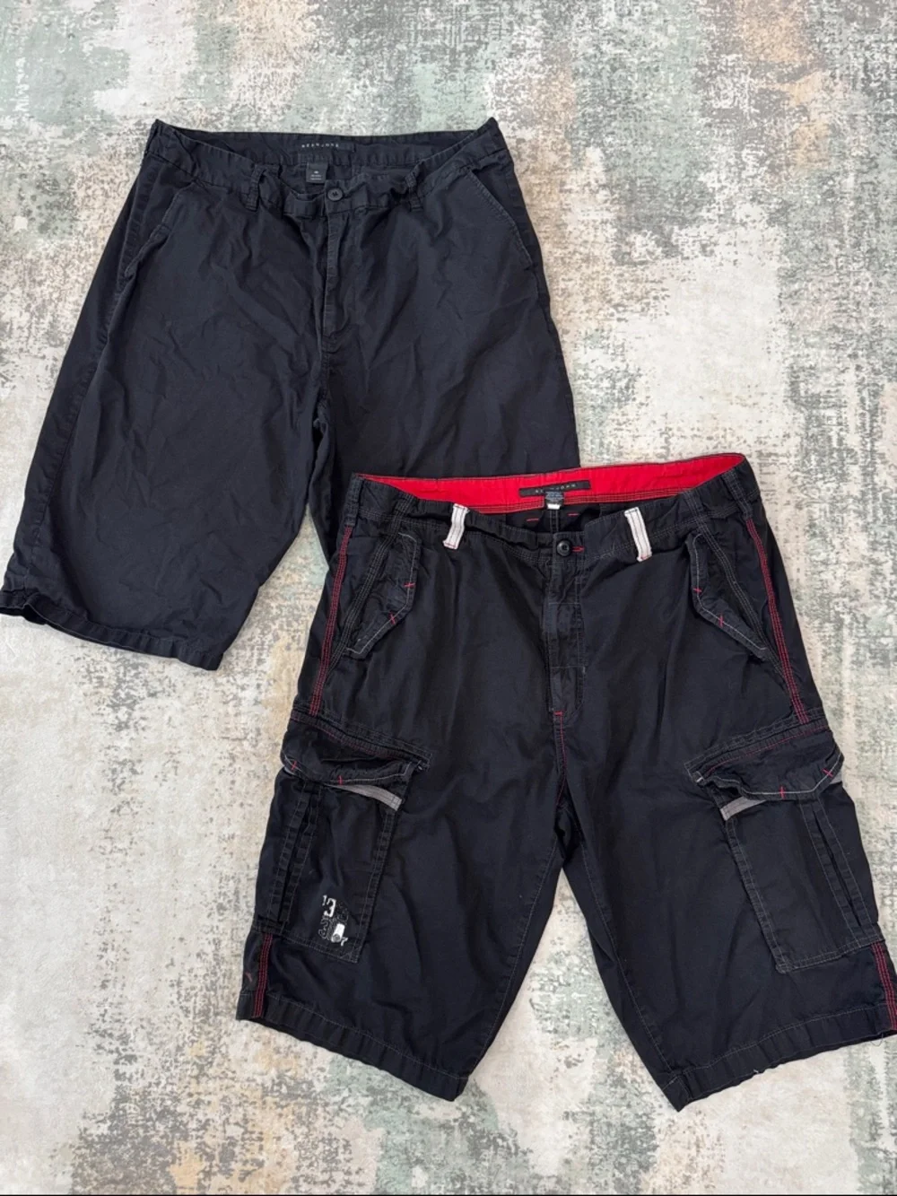 Bundle of Sean John Men's Black Cargo Shorts